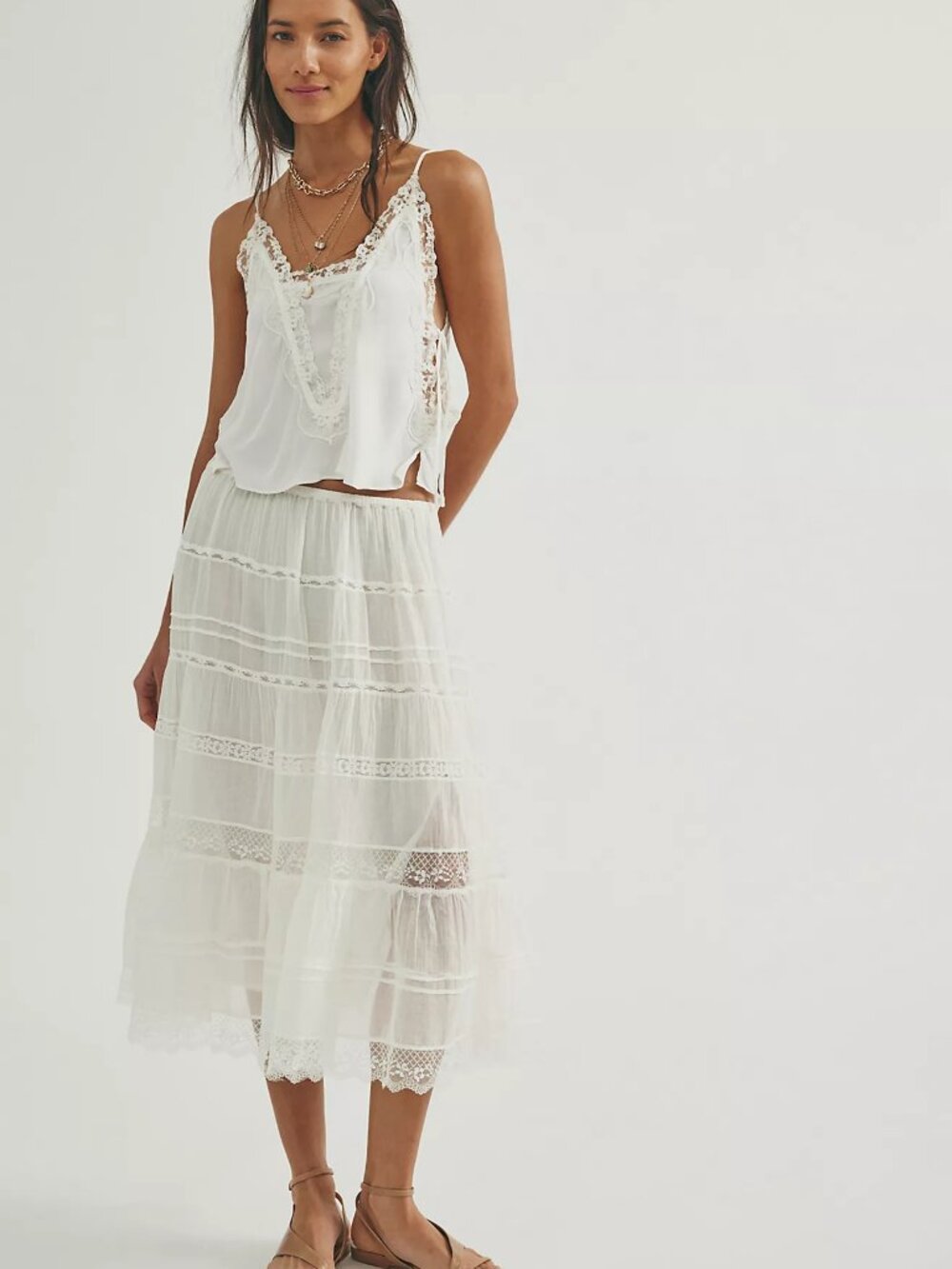 FP One Lily Lace Midi Skirt